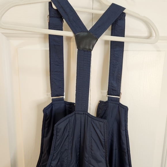 St Moritz Ski/Snow Pants size L Navy Blue with zip up bib - Picture 4 of 9